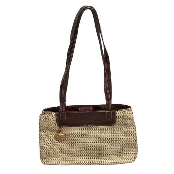 Liz Claiborne Handbags - Liz Claiborne Natural Beauty Woven Leather Shoulder Bag